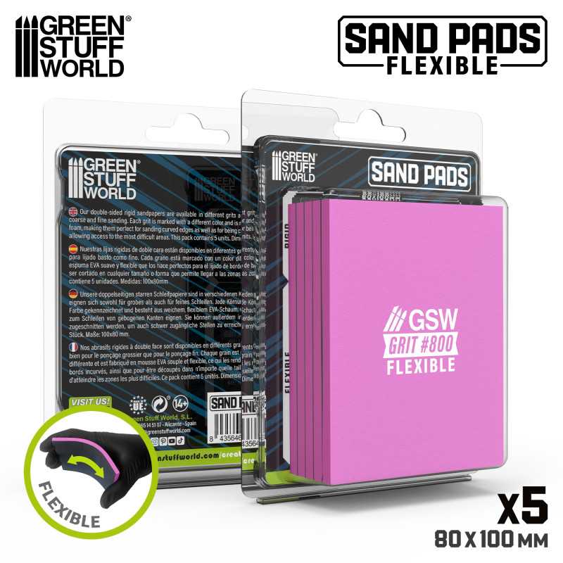 Flexible Sanding Pads 800 grit (Green Stuff World)