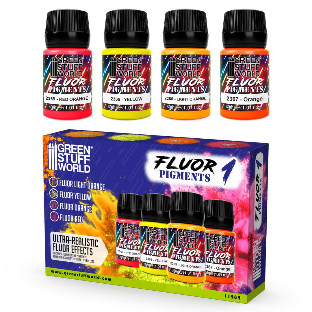 Fluor pigments Set 30ml - No. 1 (Green Stuff World)