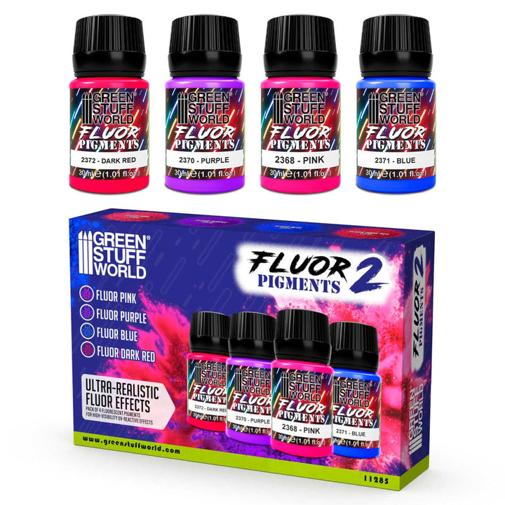 Fluor pigments Set 30ml - No. 2 (Green Stuff World)