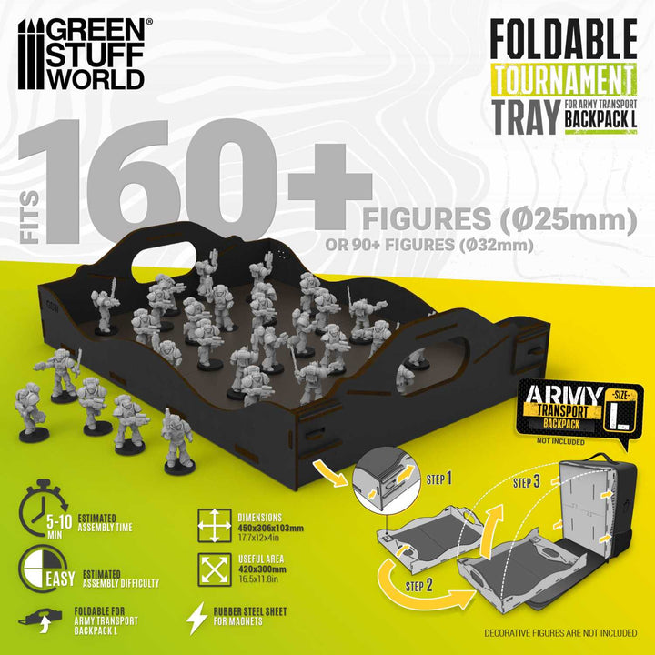 Foldable tournament tray for Army Transport Backpack (Green Stuff World)