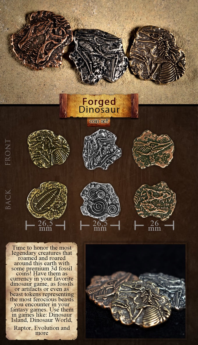 Legendary Metal Coins - Forged Dinosaur (Drawlab)