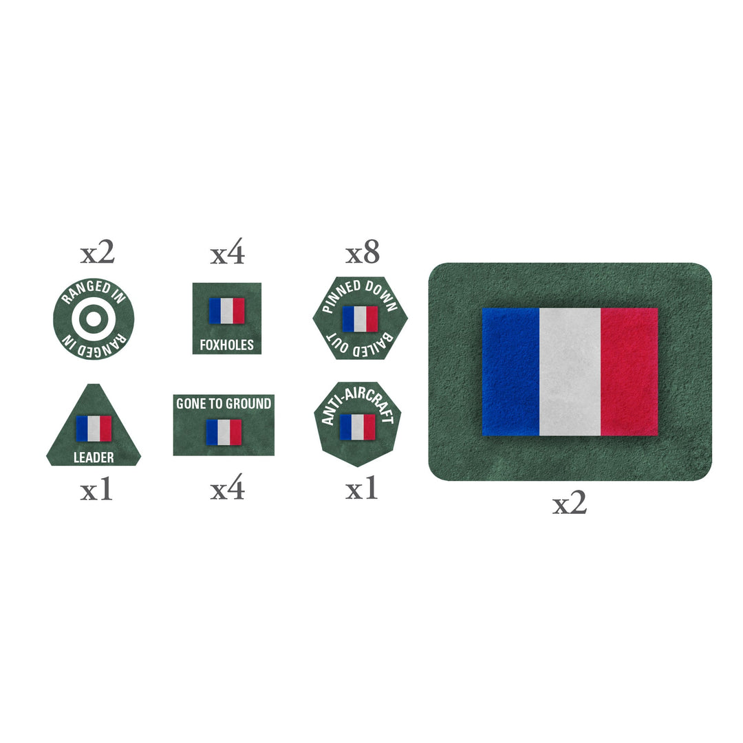 Flames of War: French EW Tokens and Objectives (FR901)