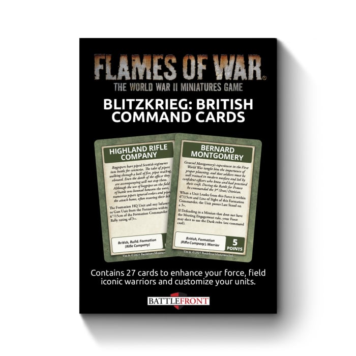 Flames of War: Blitzkrieg British Command Cards - Limited Edition (FW281BC)