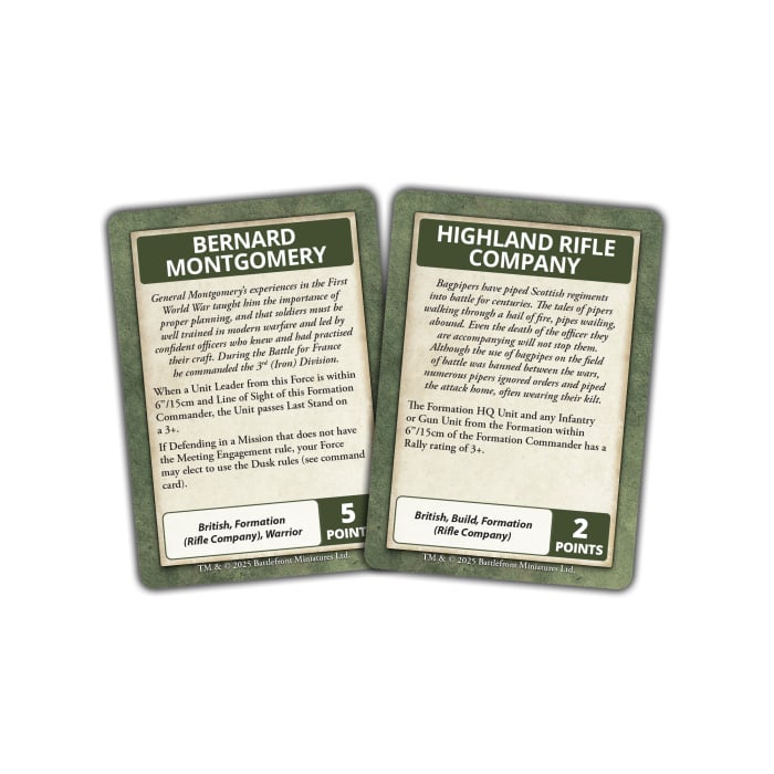 Flames of War: Blitzkrieg British Command Cards - Limited Edition (FW281BC)