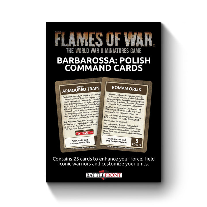 Flames of War: Barbarossa Polish Command Cards (Limited Edition) (FW282PC)