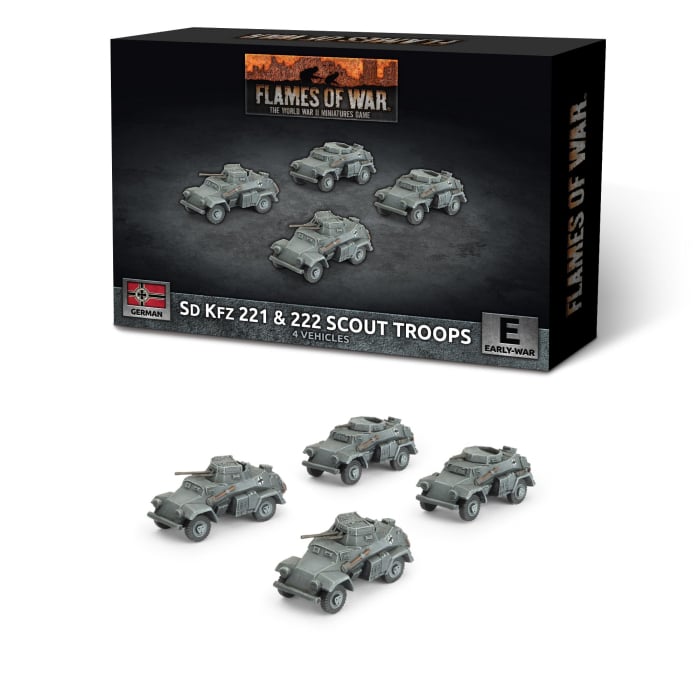Flames of War: Sd Kfz 222 / 221 Scout Troop (GBX201)
