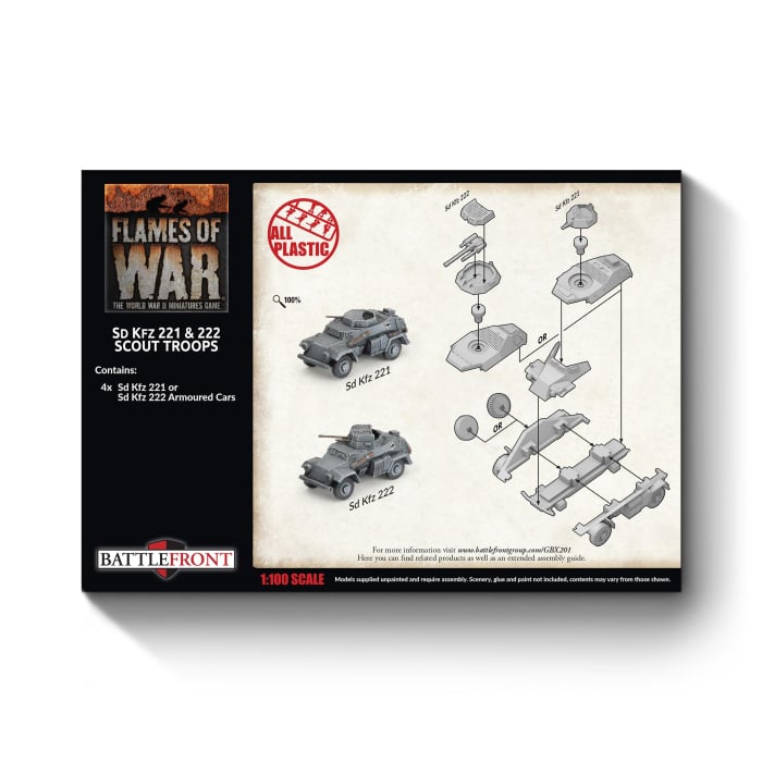 Flames of War: Sd Kfz 222 / 221 Scout Troop (GBX201)
