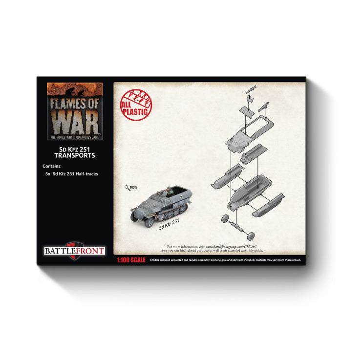 Flames of War: Sd Kfz 251 Half-track Transport Platoon (GBX207)