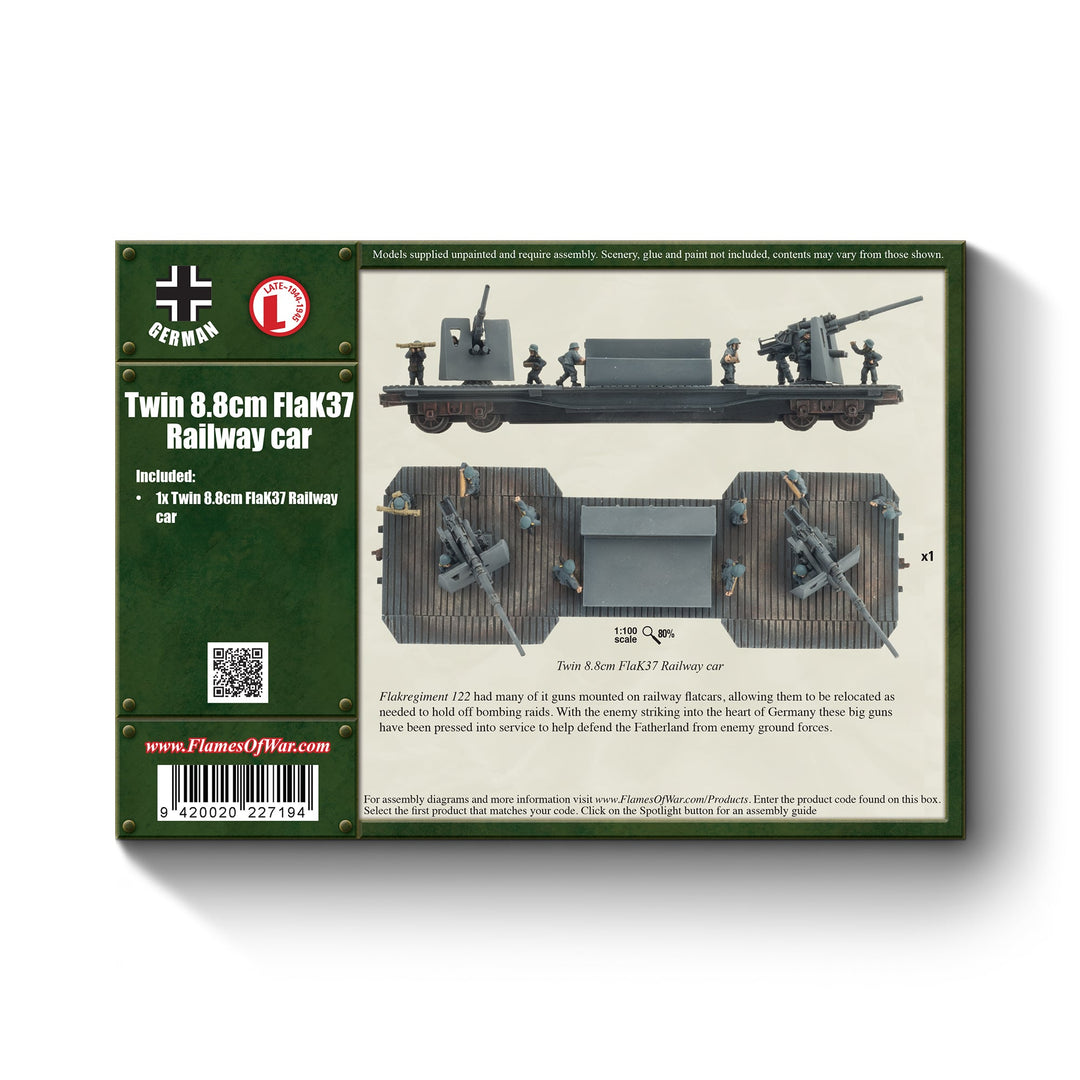Flames of War: Twin 8.8cm FlaK Railway car (GBX86)