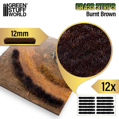 Grass Strips 12 mm - Burnt Brown (Green Stuff World)