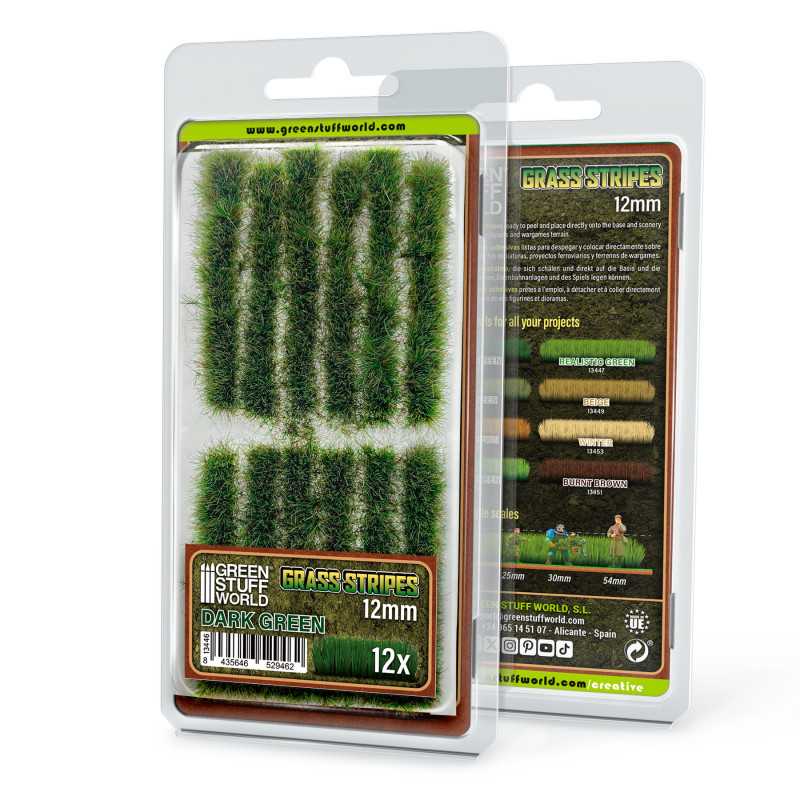 Grass Strips 12 mm - Dark Green (Green Stuff World)