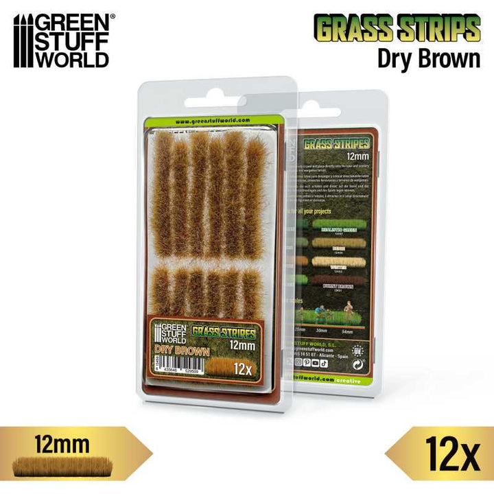 Grass Strips 12 mm - Dry Brown (Green Stuff World)