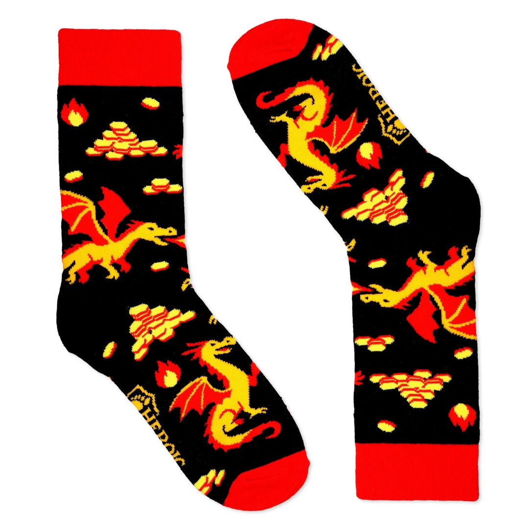 Heroic Feet: Greedy Dragon Socks