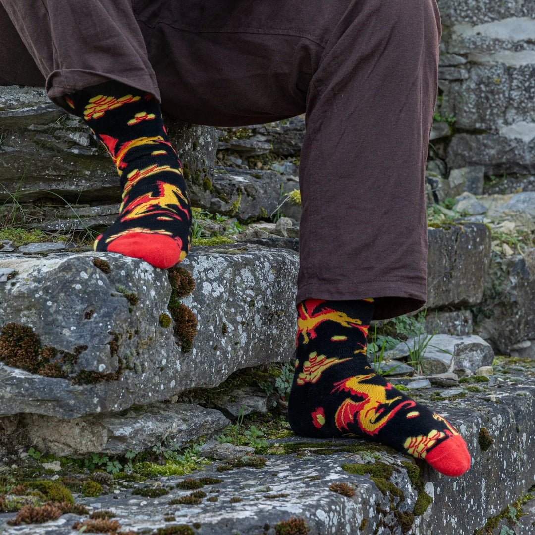 Heroic Feet: Greedy Dragon Socks