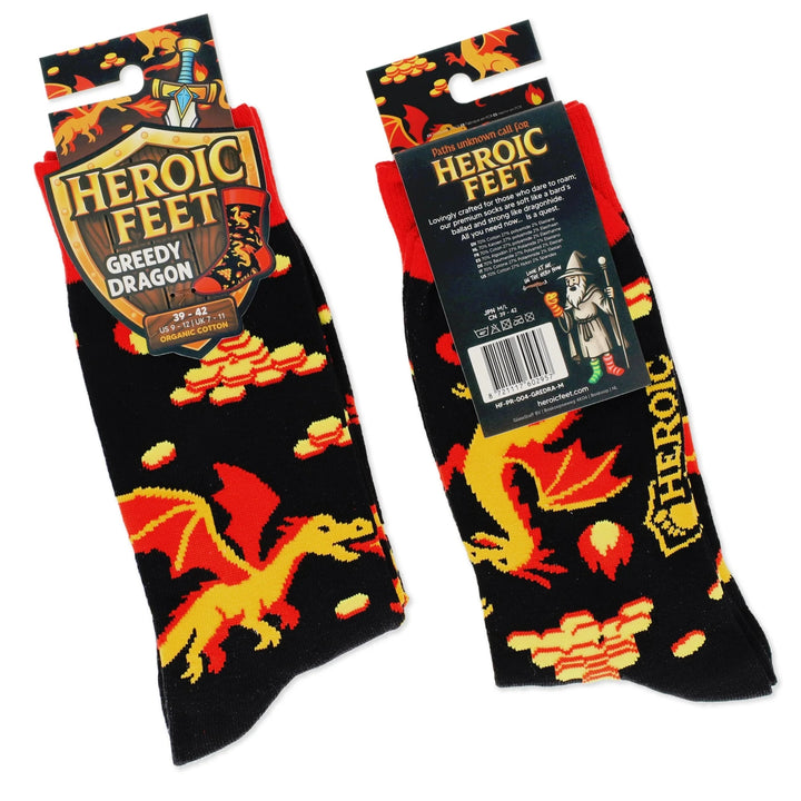 Heroic Feet: Greedy Dragon Socks