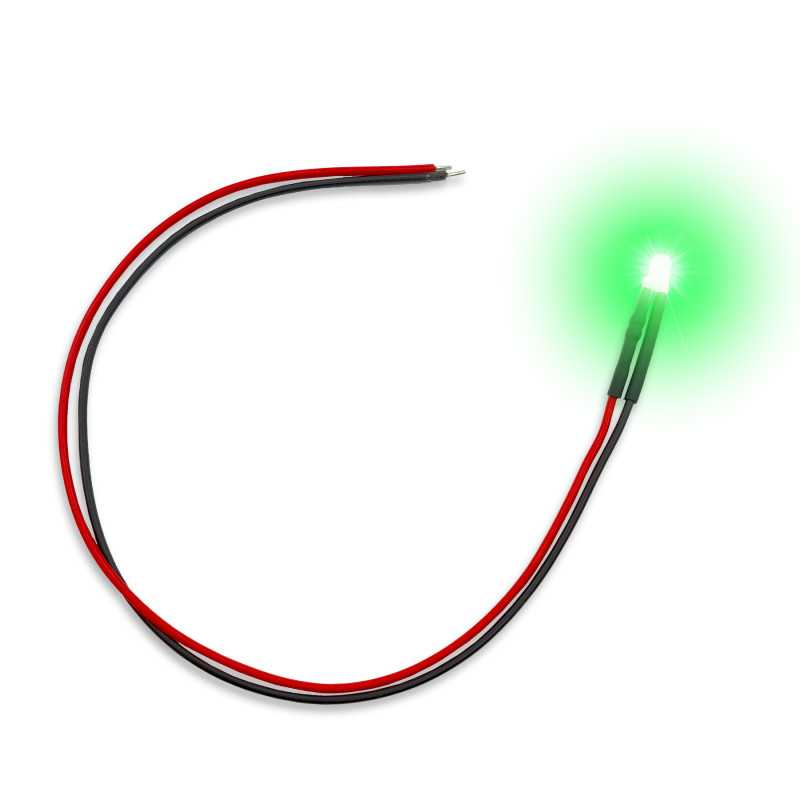 Green Flickering LED Lights 3mm (Green Stuff World)