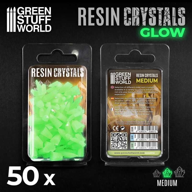 Green Glow Resin Crystals - Medium (Green Stuff World)