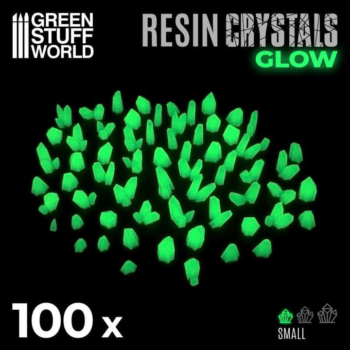 Green Glow Resin Crystals - Small (Green Stuff World)