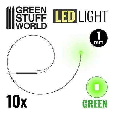 Green LED Lights - 1mm (Green Stuff World)