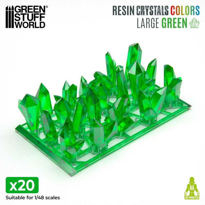 Green Resin Crystals - Large (Green Stuff World)