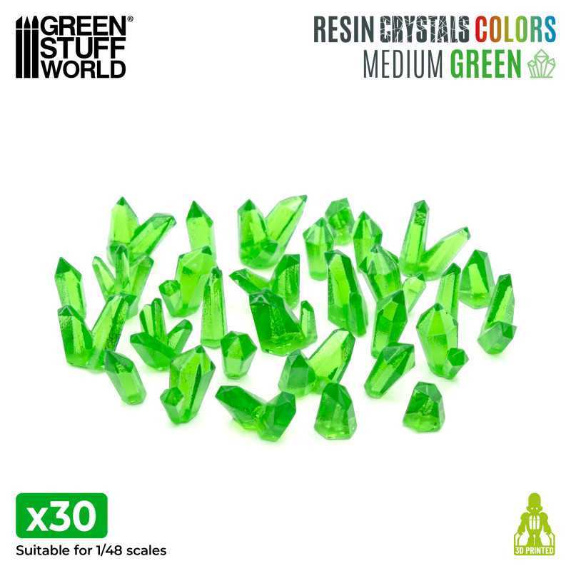 Green Resin Crystals - Medium (Green Stuff World)