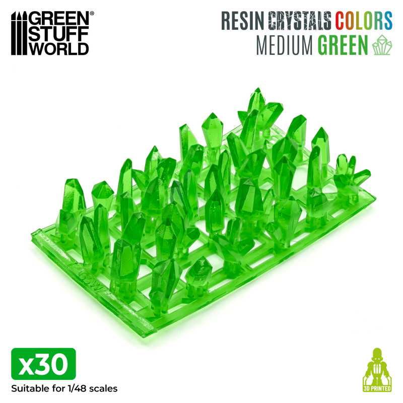 Green Resin Crystals - Medium (Green Stuff World)