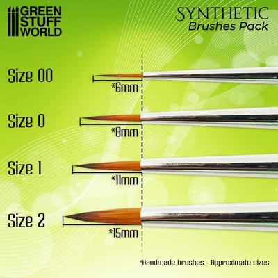 Brush GREEN SERIES Synthetic Brush - Size 00 (Green Stuff World)