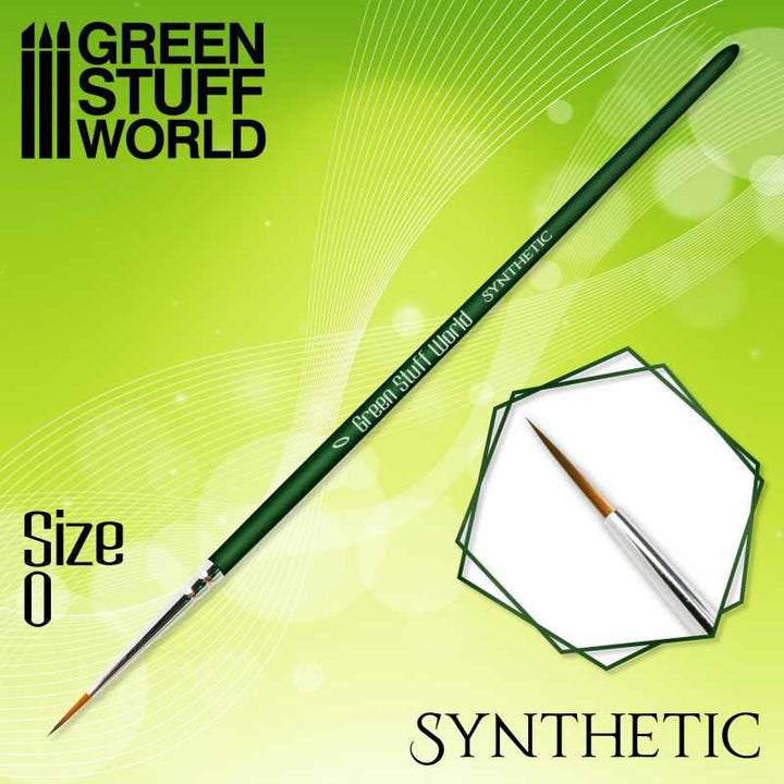 Brush GREEN SERIES Synthetic Brush - Size 0 (Green Stuff World)