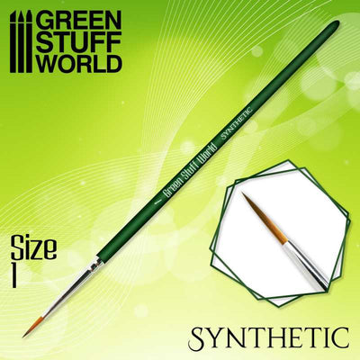 Brush GREEN SERIES Synthetic Brush - Size 1 (Green Stuff World)