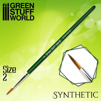 Brush GREEN SERIES Synthetic Brush - Size 2 (Green Stuff World)