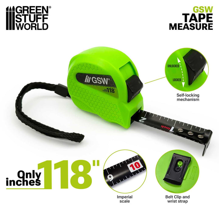 GSW Inch Tape Measure (Green Stuff World)