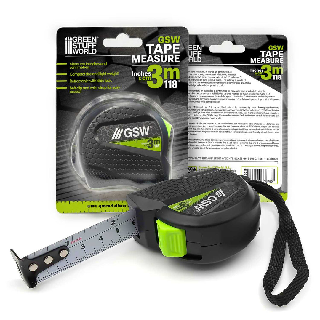 GSW Tape Measure – Centimeters and Inches (Green Stuff World)