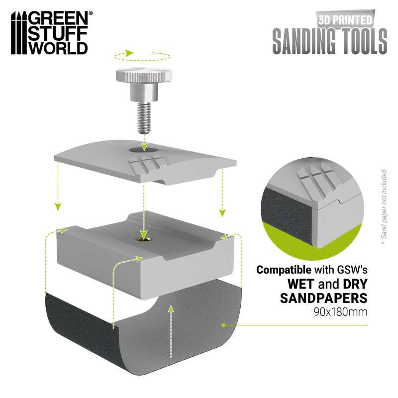 Hand sandpaper holder - Flat (Green Stuff World)