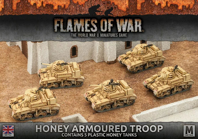 Flames of War: Honey Armoured Troop (Plastic) (BBX32)