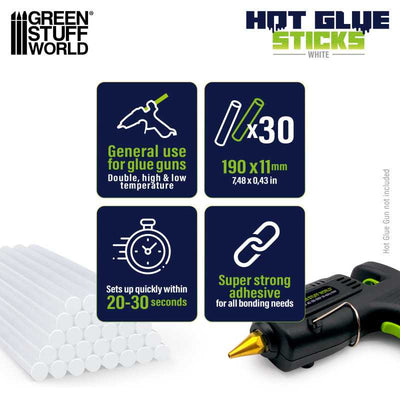 Hot Glue Sticks 11mm - Transparent (Green Stuff World)