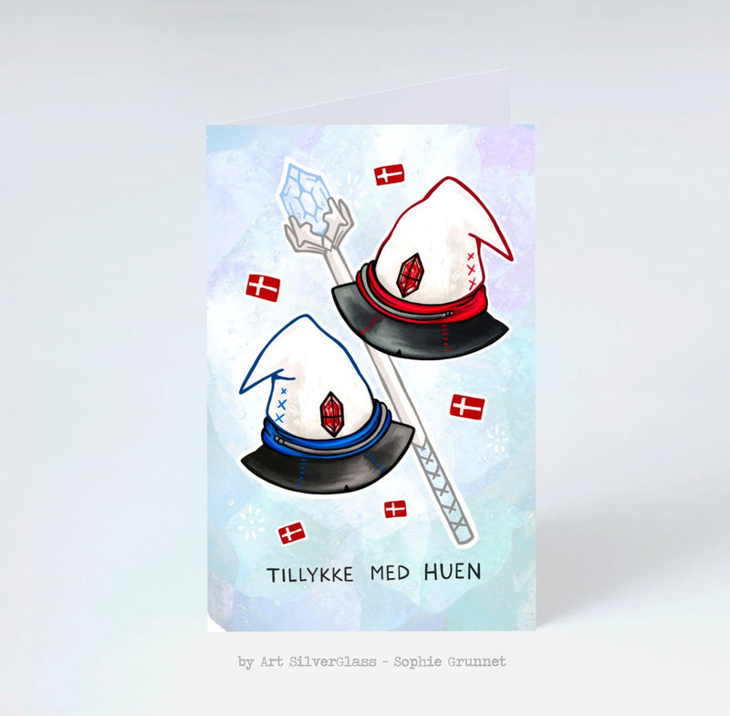 Greeting Card: Tillykke med huen