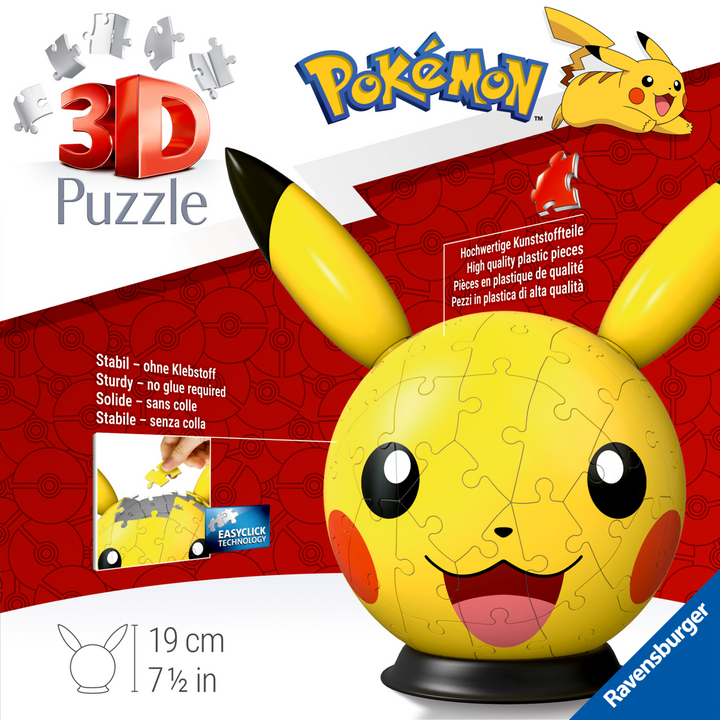 Character Puzzle-Ball Pikachu (72 brikker)