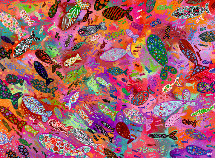 Fish in Fuchsia (500 brikker)