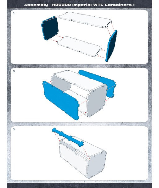 Imperial WTC Containers 1 (2) PREPAINTED (Micro Art Studio)