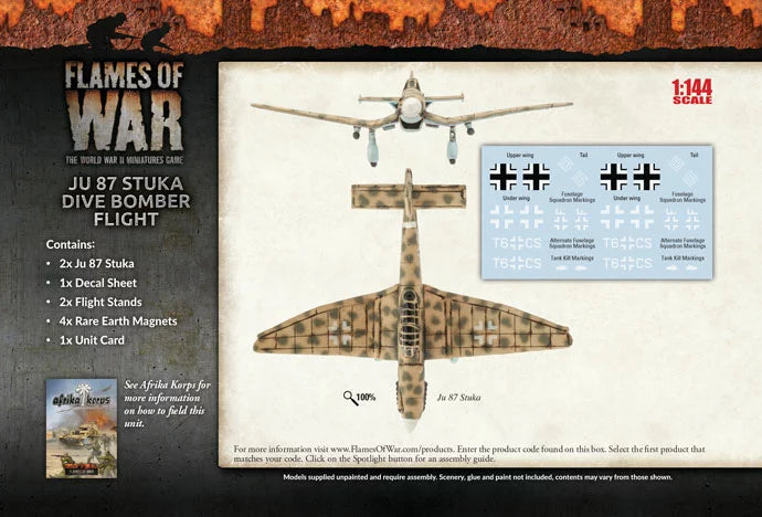 Flames of War: Ju 87 Stuka Dive Bomber Flight (GBX103)