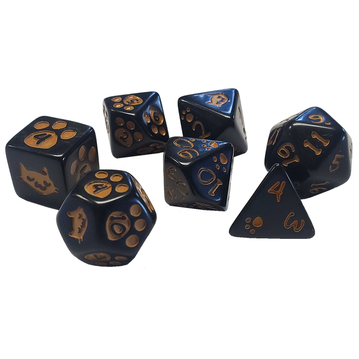 Kitten Polyhedral Dice Set