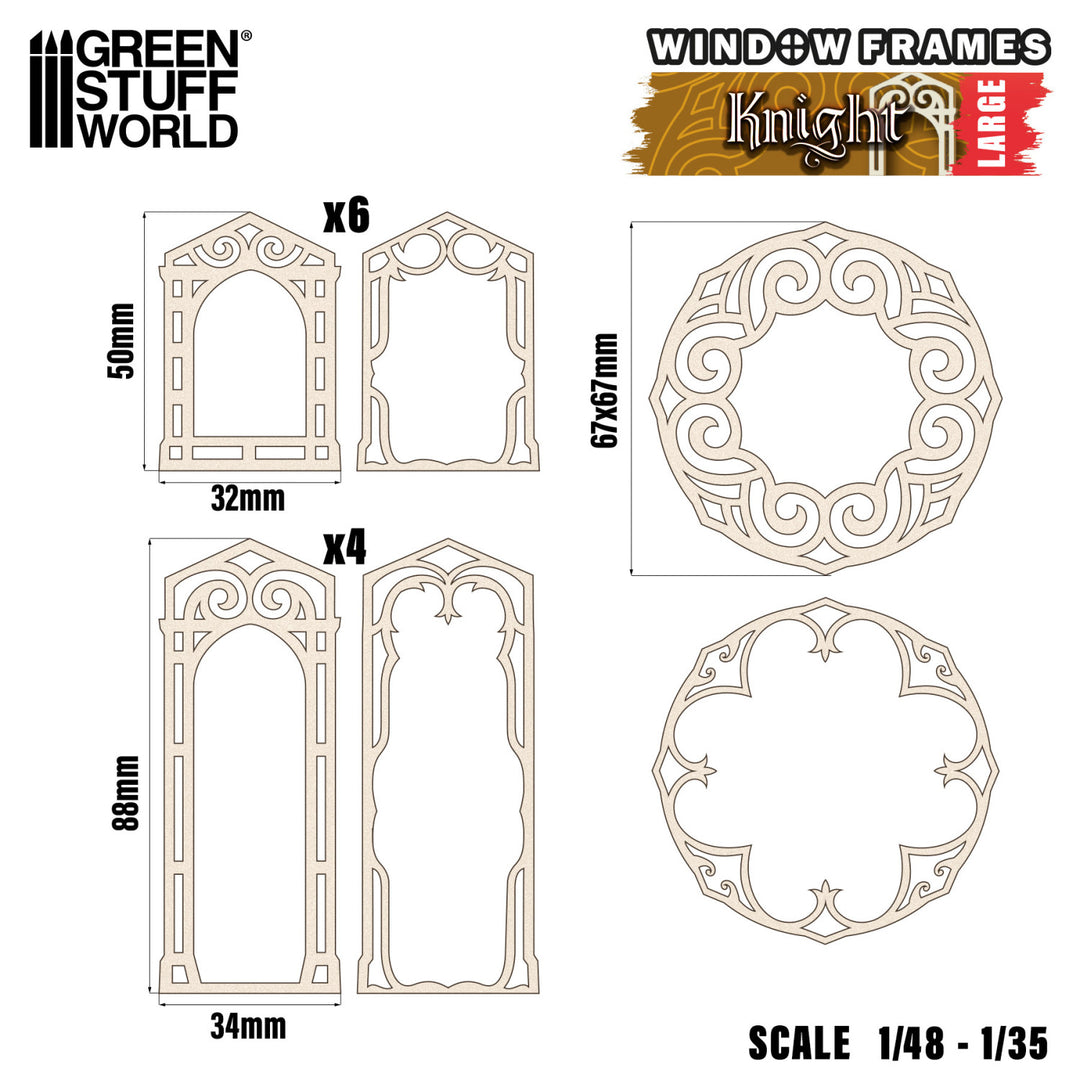 Knight Miniature Windows - Large (Green Stuff World)