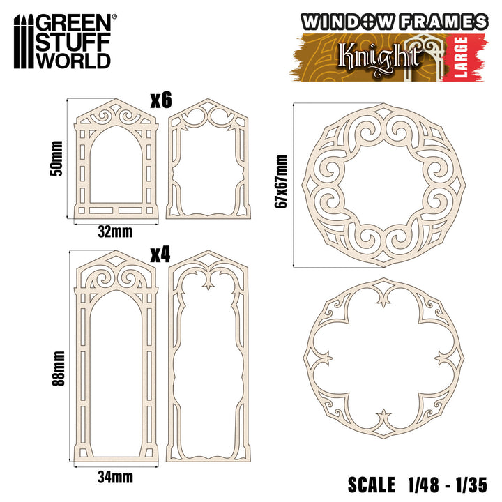 Knight Miniature Windows - Large (Green Stuff World)