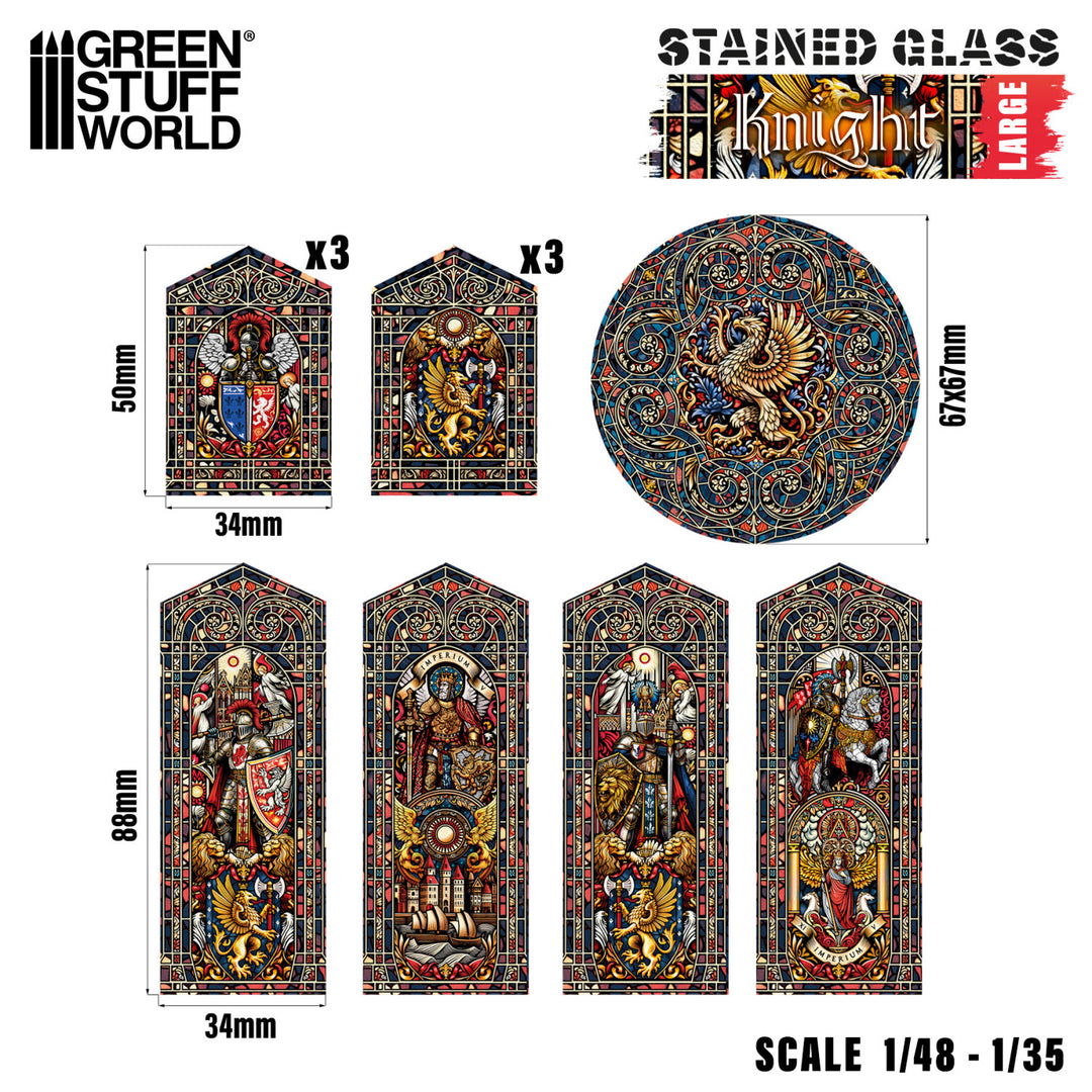 Knight Stained Glass - Large (Green Stuff World)