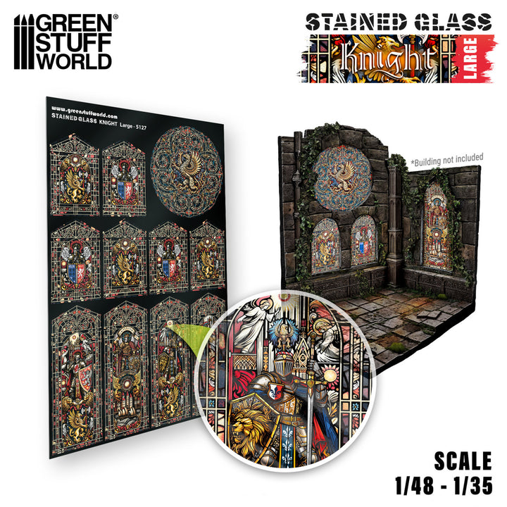 Knight Stained Glass - Large (Green Stuff World)