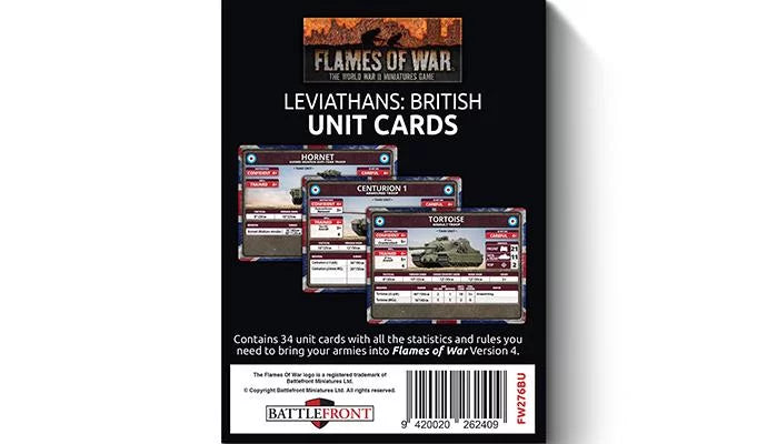 Flames of War: Late War Leviathans - British Unit Cards (34x Cards) (FW276BU)