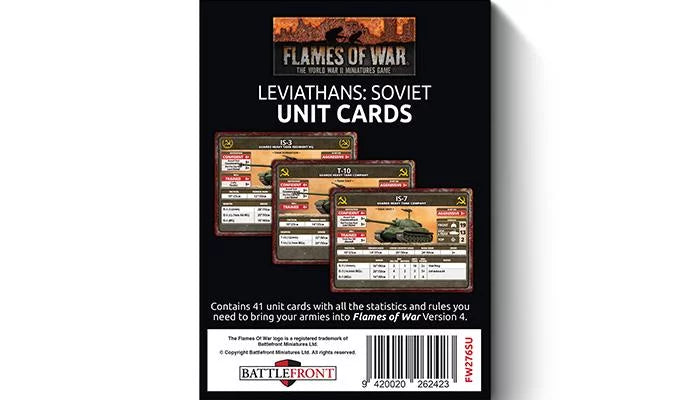 Flames of War: Late War Leviathans - Soviet Unit Cards (41x Cards) (FW276SU)