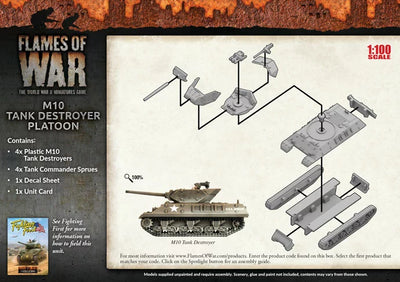 Flames of War: M10 3-Inch Tank Destroyer Platoon (Plastic) (UBX53)