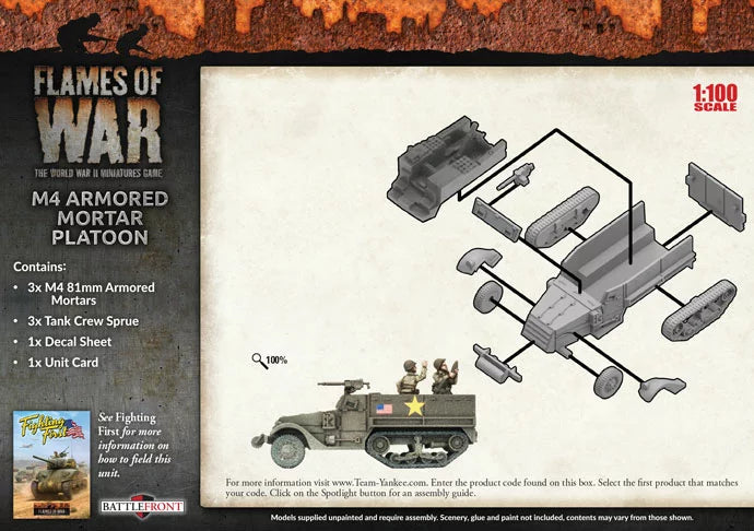 Flames of War: M4 81mm Armored Mortar Platoon (UBX62)