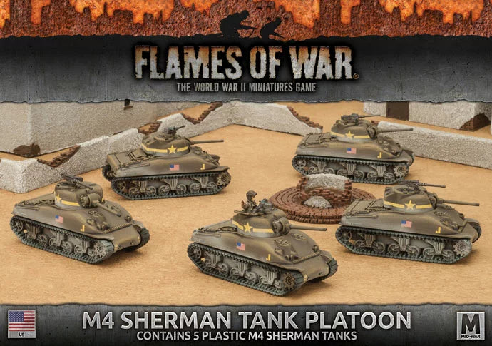 Flames of War: M4 Sherman Tank Platoon (Plastic) (UBX55)